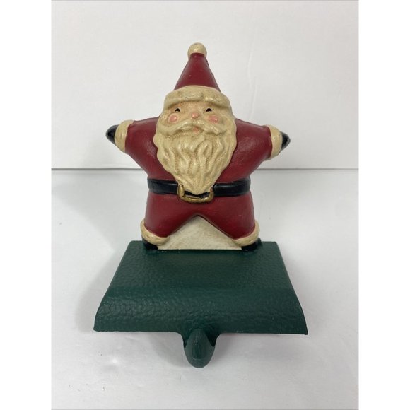 VTG Midwest Cannon Falls Eddie Bauer 1998 Santa Star Cast Iron Stocking Holder - Picture 1 of 11